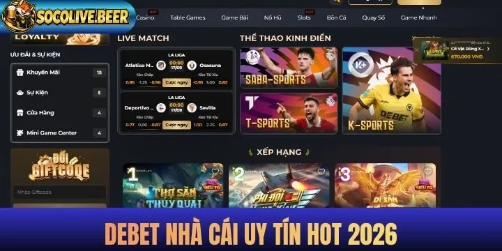 Debet siêu hot 2026 về độ uy tín