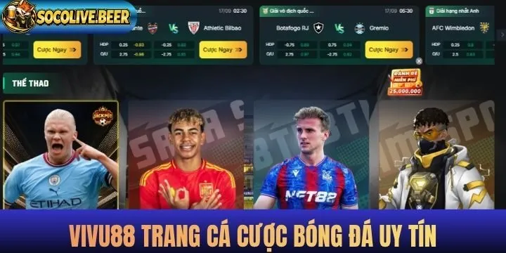 Vivu88 trang cá cược bóng đá uy tín