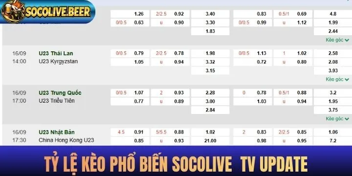 Phân tích các loại kèo cược hấp dẫn tại Socolive tv