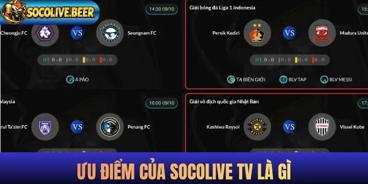 Điểm nổi bật của Socolive tv là gì?